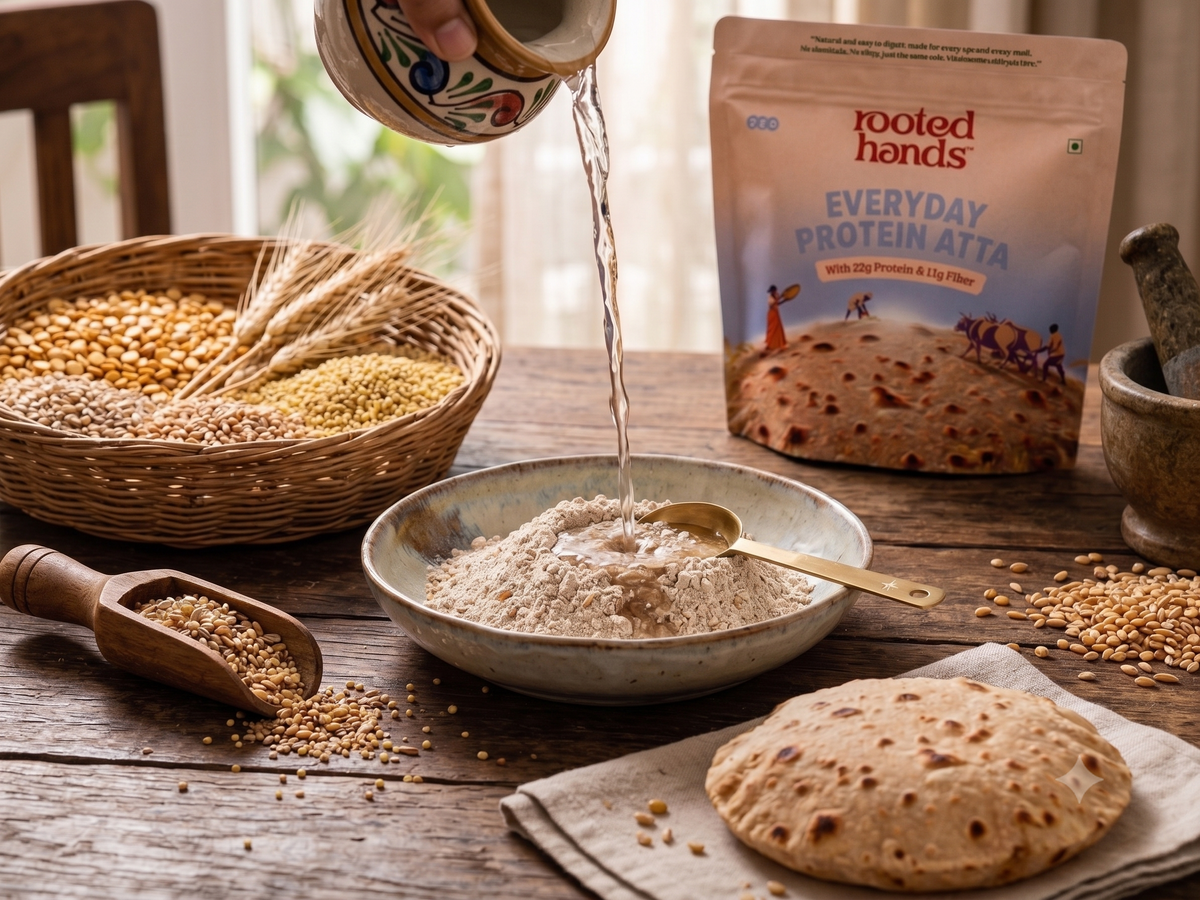 Fresh nutritious rotis on a plate